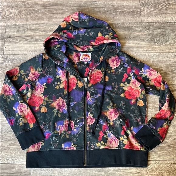 Johnny Was Tops - Johnny Was Los Angeles Bossa Nova floral Zip Up Sweater